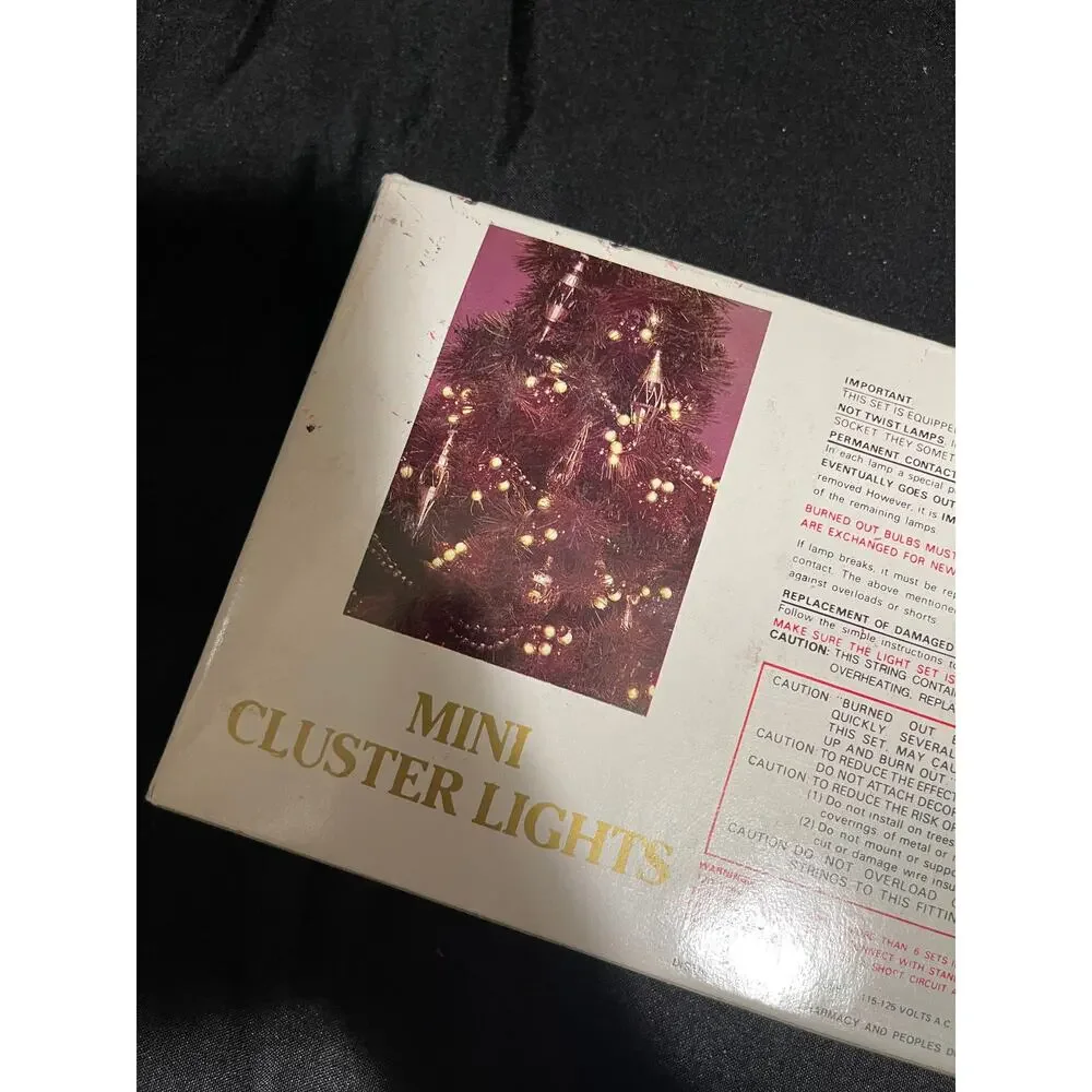 Vintage Merry Bright Mini Cluster Lights - 35 Super Bright NIB Tested Works